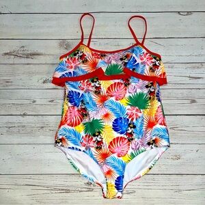 Disney Minnie Mouse Palm one piece multicolor bathing suit size XL